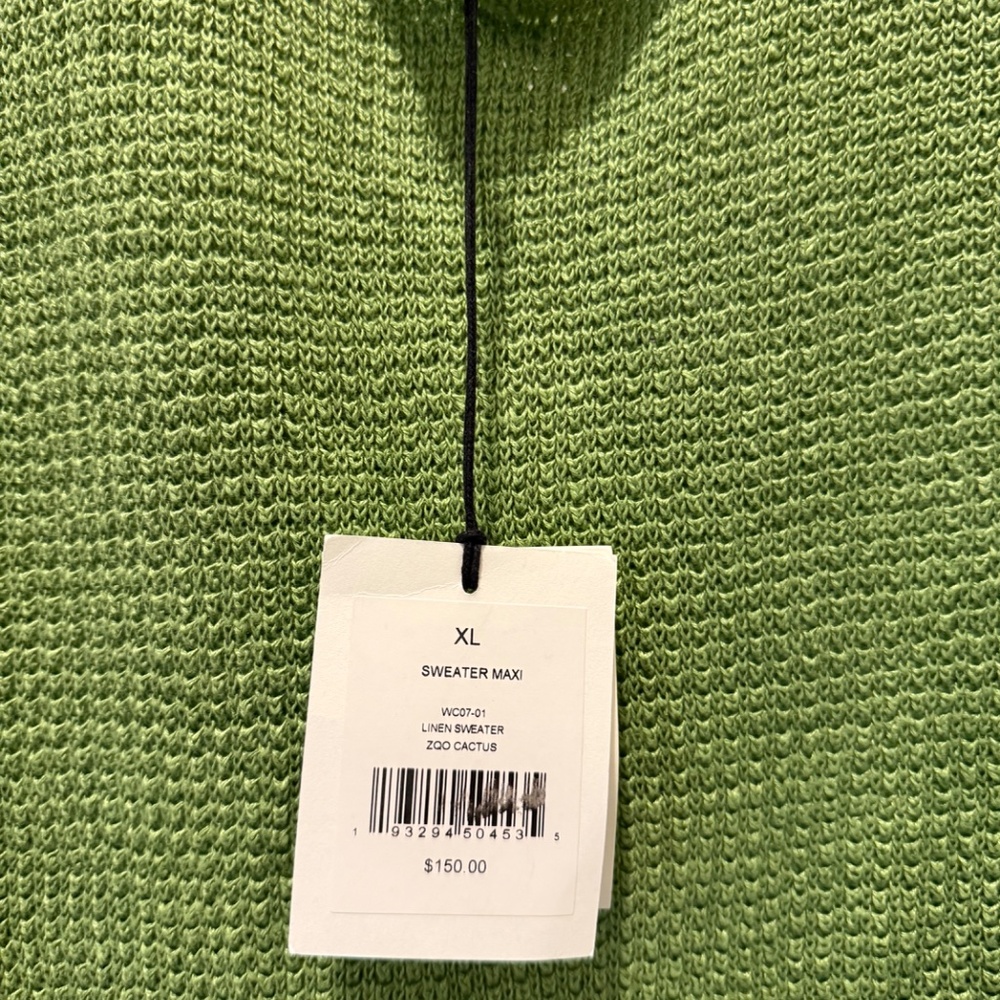 100% Linen NWT XL Onia Open-back Crochet-knit Linen Midi Dress - Picture 7 of 7